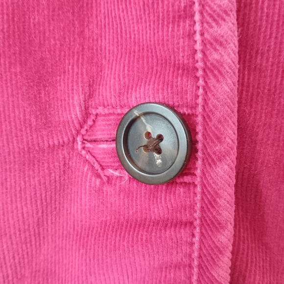 GAP Women's Rose Pink Classic Tailored Corduroy Blazer with Floral Cuffs 4 - Picture 8 of 15
